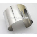 Brillante alto acabado pulido Plain brazalete de plata brazalete establece